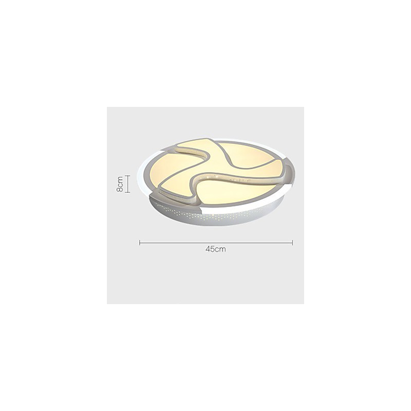 Plafoniera a filo moderna in metallo bianco LED integrato 18 W