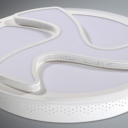 Plafoniera a filo moderna in metallo bianco LED integrato 18 W