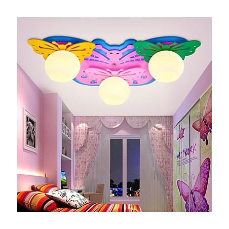 Plafoniera a filo LED moderna contemporanea in legno e bambù, 3 lampadine E26/E27
