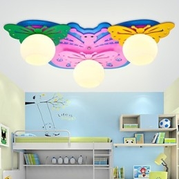 Plafoniera a filo LED moderna contemporanea in legno e bambù, 3 lampadine E26/E27