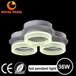 Plafoniera LED moderna a montaggio a filo in acrilico, 3 lampadine