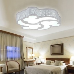 Plafoniera a filo moderna in metallo bianco 3 lampadine LED 28W
