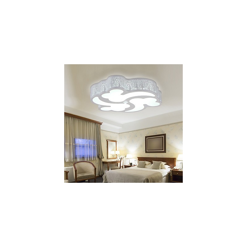 Plafoniera a filo moderna in metallo bianco 3 lampadine LED 28W