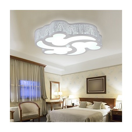 Plafoniera a filo moderna in metallo bianco 3 lampadine LED 28W