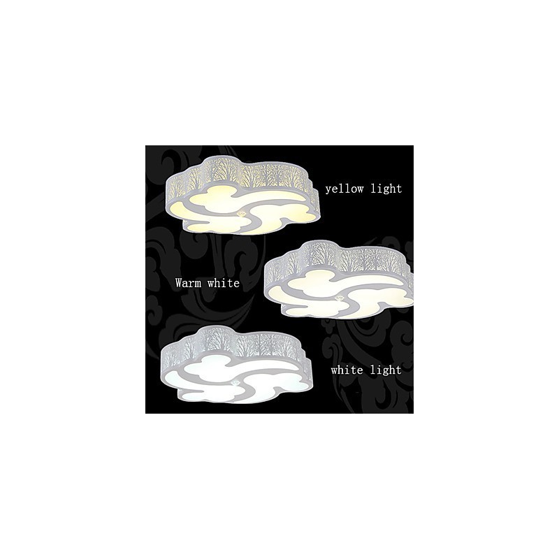 Plafoniera a filo moderna in metallo bianco 3 lampadine LED 28W