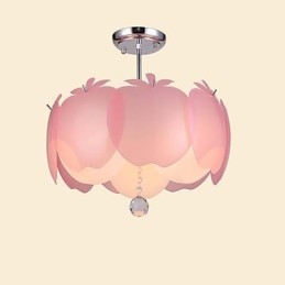 Plafoniera a filo moderna contemporanea in cristallo e metallo, 2 livelli, 41 cm