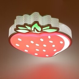Plafoniera a filo moderna in metallo rosso con LED integrato 28 W