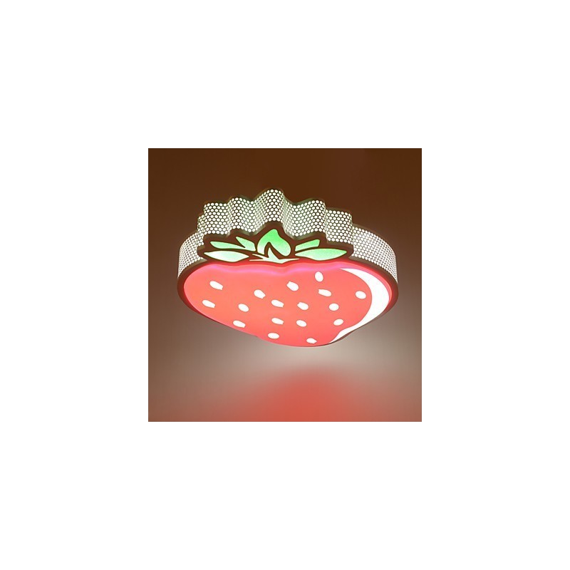 Plafoniera a filo moderna in metallo rosso con LED integrato 28 W