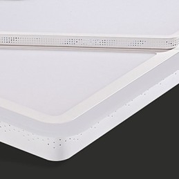 Plafoniera a filo moderna in metallo bianco con 2 lampadine LED integrate 24 W 43 cm