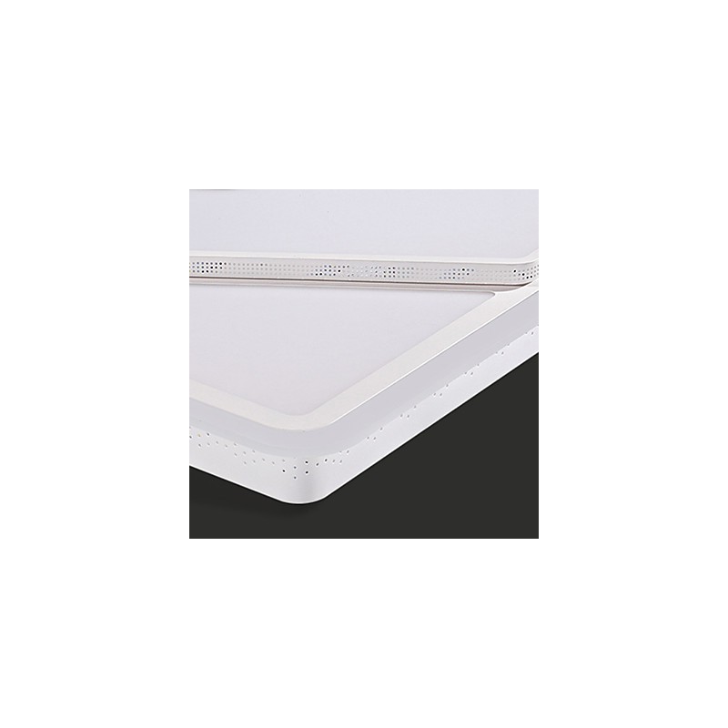 Plafoniera a filo moderna in metallo bianco con 2 lampadine LED integrate 24 W 43 cm