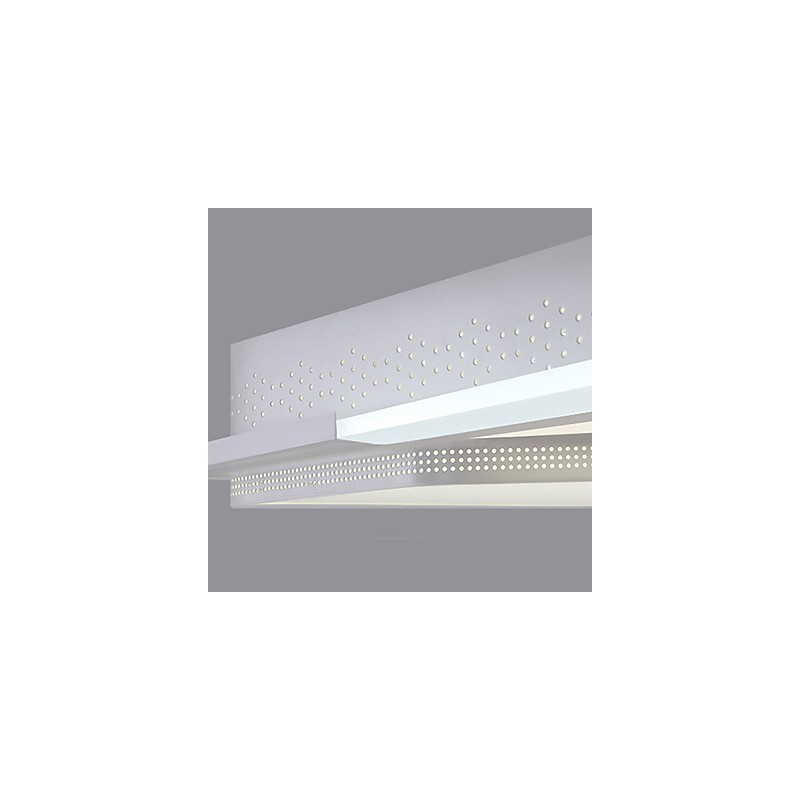 Plafoniera a filo moderna in metallo bianco con 2 lampadine LED integrate 24 W 43 cm