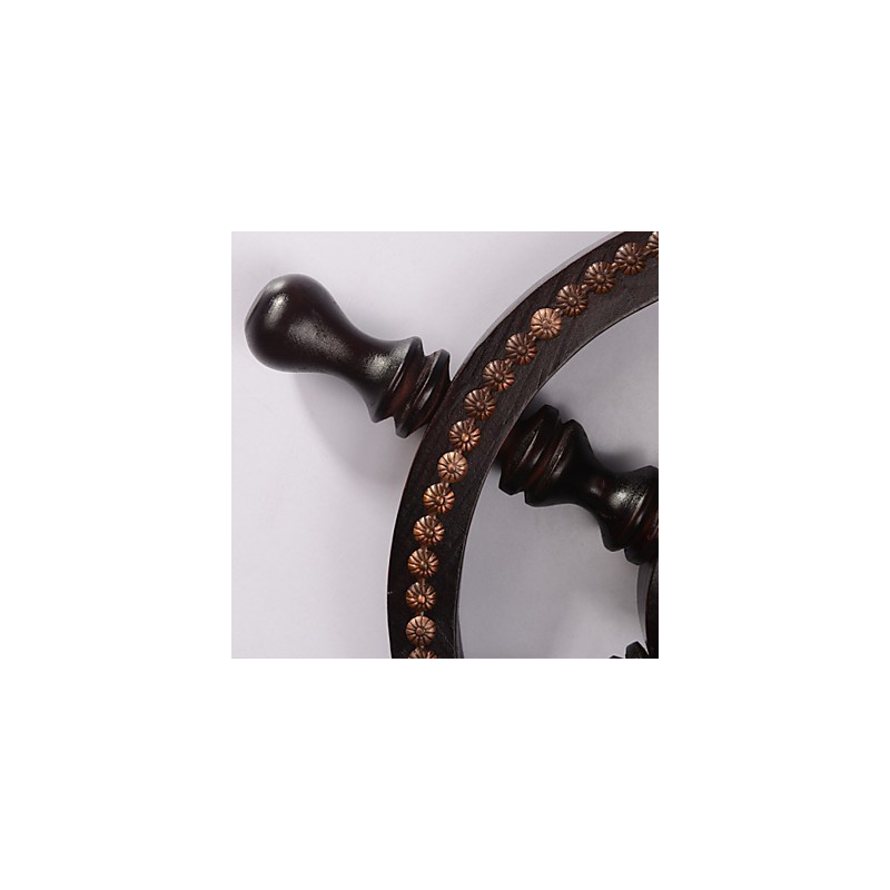 Plafoniera a montaggio a filo Mini stile retrò marrone con schermo bianco 3 luci E26/E27