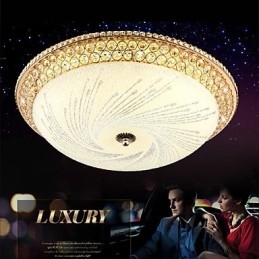 Plafoniera a filo in cristallo LED integrato doppio colore 50 cm