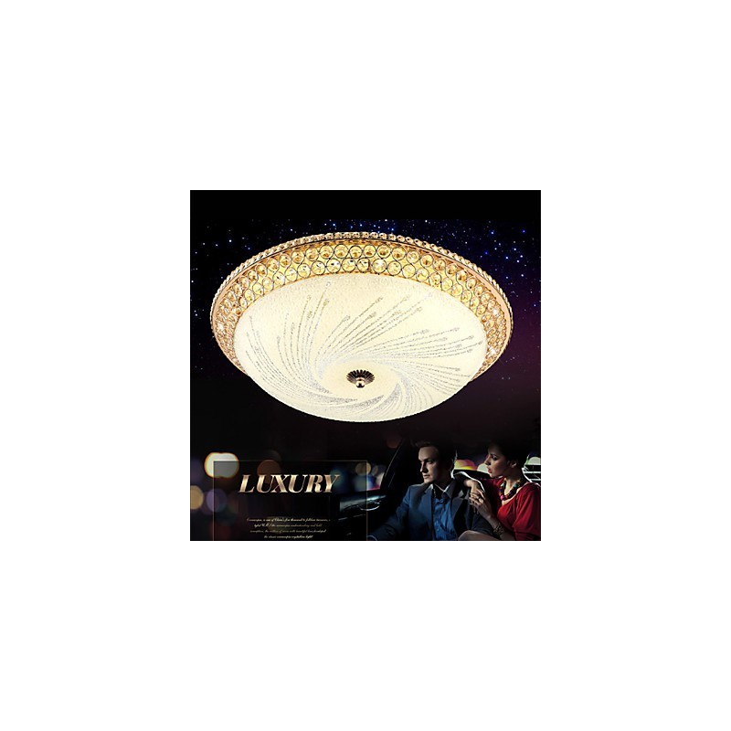Plafoniera a filo in cristallo LED integrato doppio colore 50 cm