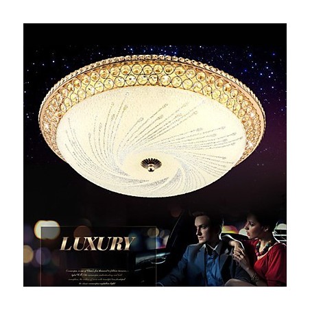 Plafoniera a filo in cristallo LED integrato doppio colore 50 cm