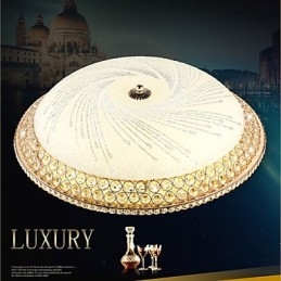 Plafoniera a filo in cristallo LED integrato doppio colore 50 cm