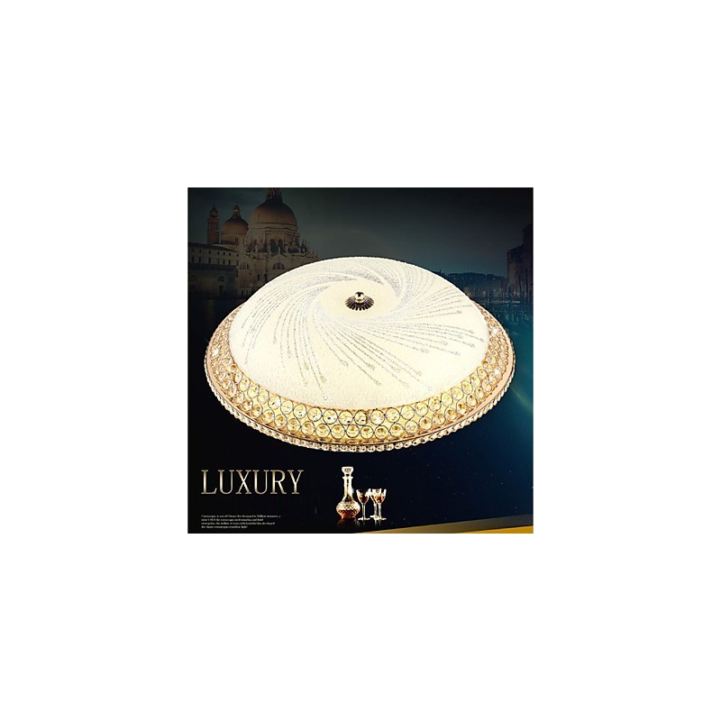 Plafoniera a filo in cristallo LED integrato doppio colore 50 cm