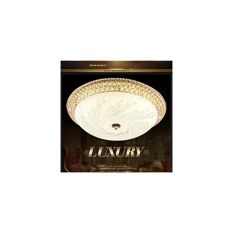 Plafoniera a filo in cristallo LED integrato doppio colore 50 cm