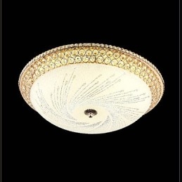Plafoniera a filo in cristallo LED integrato doppio colore 50 cm