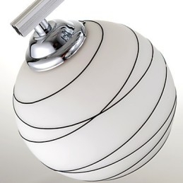 Plafoniera moderna in cristallo, montaggio a filo, 3 luci E26/E27, 55 x 55 cm