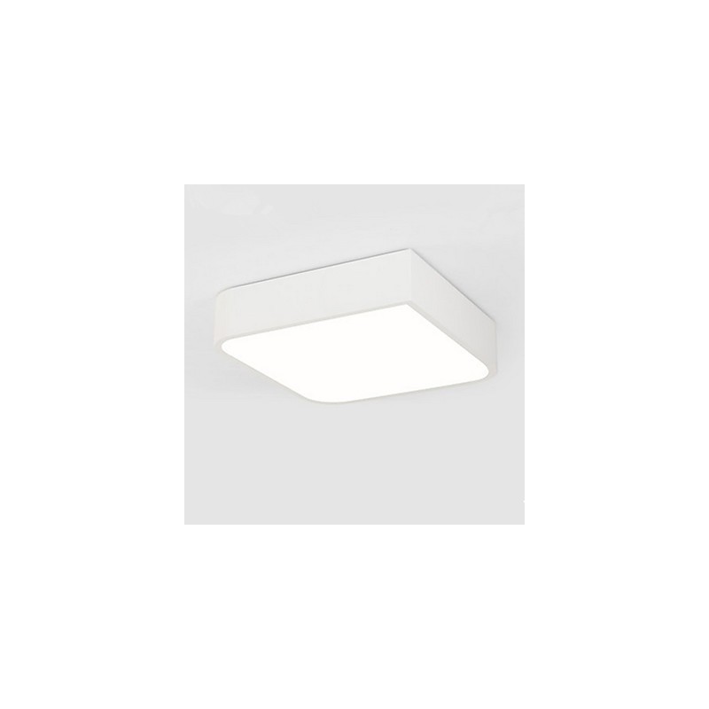 Plafoniera moderna contemporanea a filo in metallo e acrilico LED 46 x 46 x 10 cm