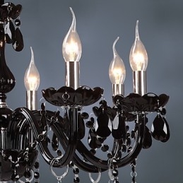 Lampadario moderno contemporaneo in cristallo elettroplaccato