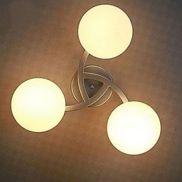 Plafoniera moderna a 3 luci in vetro