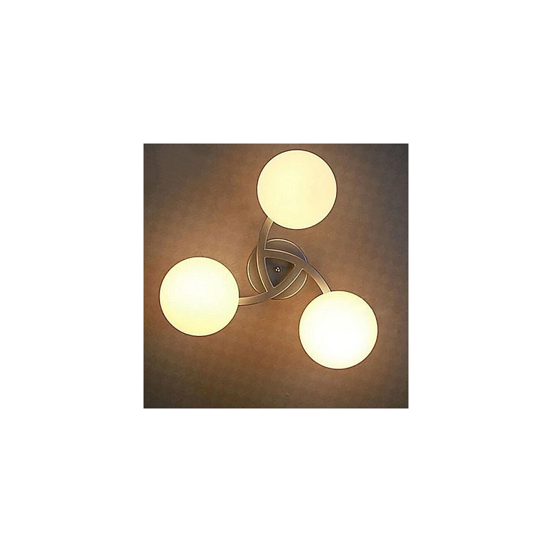 Plafoniera moderna a 3 luci in vetro