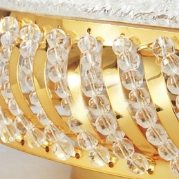 Plafoniera moderna in oro con 4 luci, paralumi in vetro, E14