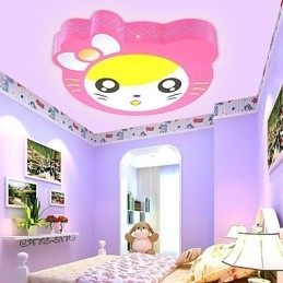 Plafoniera a filo LED integrato rosa in metallo e acrilico, 24 W