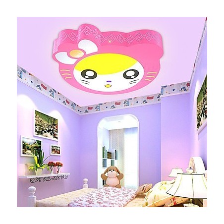 Plafoniera a filo LED integrato rosa in metallo e acrilico, 24 W