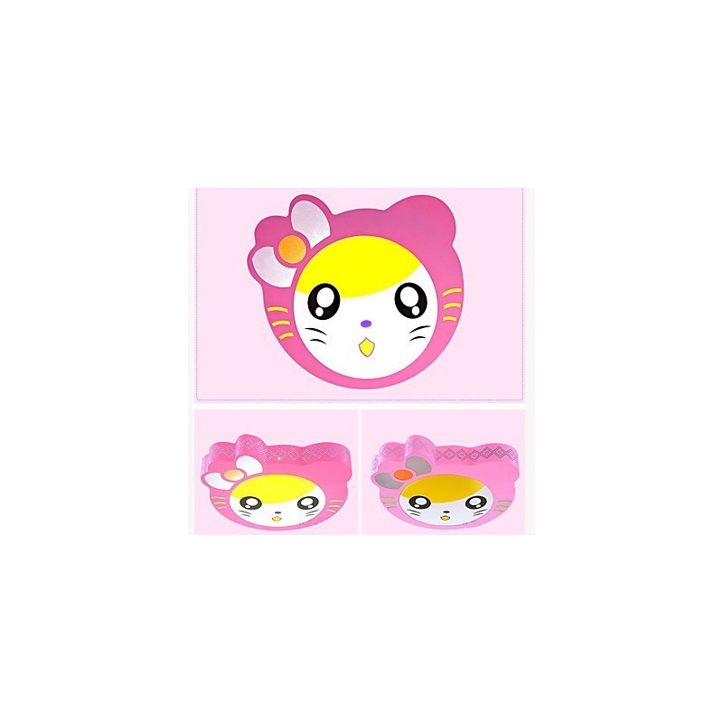 Plafoniera a filo LED integrato rosa in metallo e acrilico, 24 W