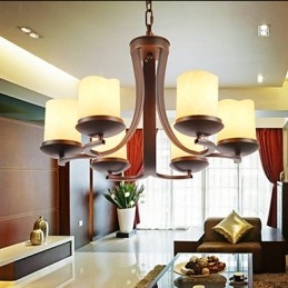 Lampadario classico in metallo dipinto stile retrò tradizionale