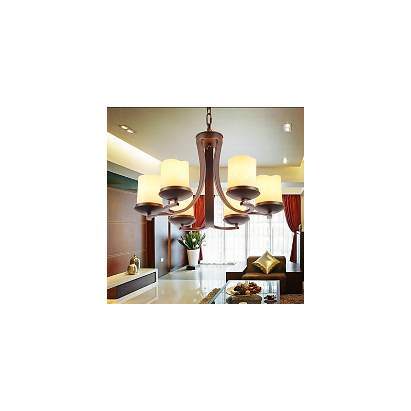 Lampadario classico in metallo dipinto stile retrò tradizionale