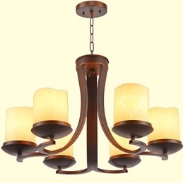 Lampadario classico in metallo dipinto stile retrò tradizionale