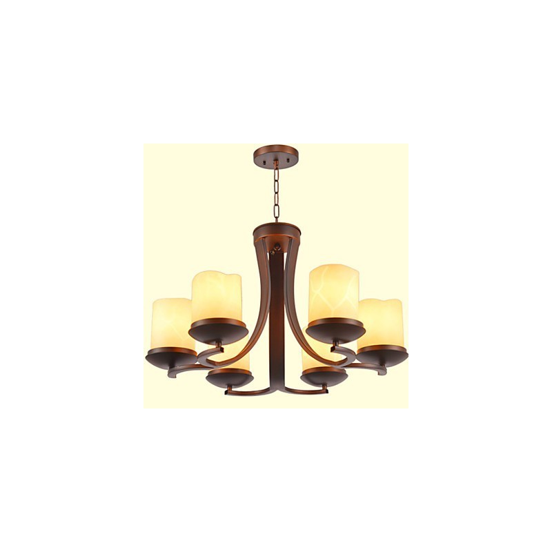 Lampadario classico in metallo dipinto stile retrò tradizionale