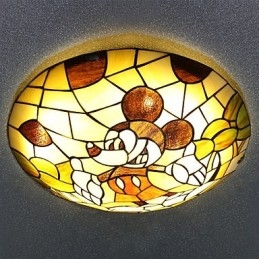 Plafoniera a cupola mediterranea Dolce Bambini Topolino 40 cm