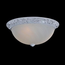 Plafoniera da soffitto bianca in vetro e resina intagliata stile classico europeo