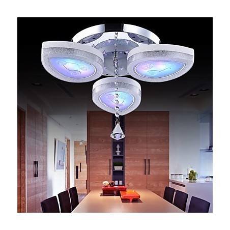 Plafoniera a filo LED moderna contemporanea in metallo bianco con cristalli