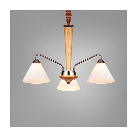 Plafoniera a filo vintage in legno di bambù dipinto, 2 lampadine E26/E27