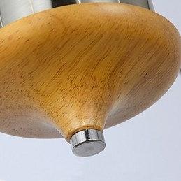 Plafoniera a filo vintage in legno di bambù dipinto, 2 lampadine E26/E27