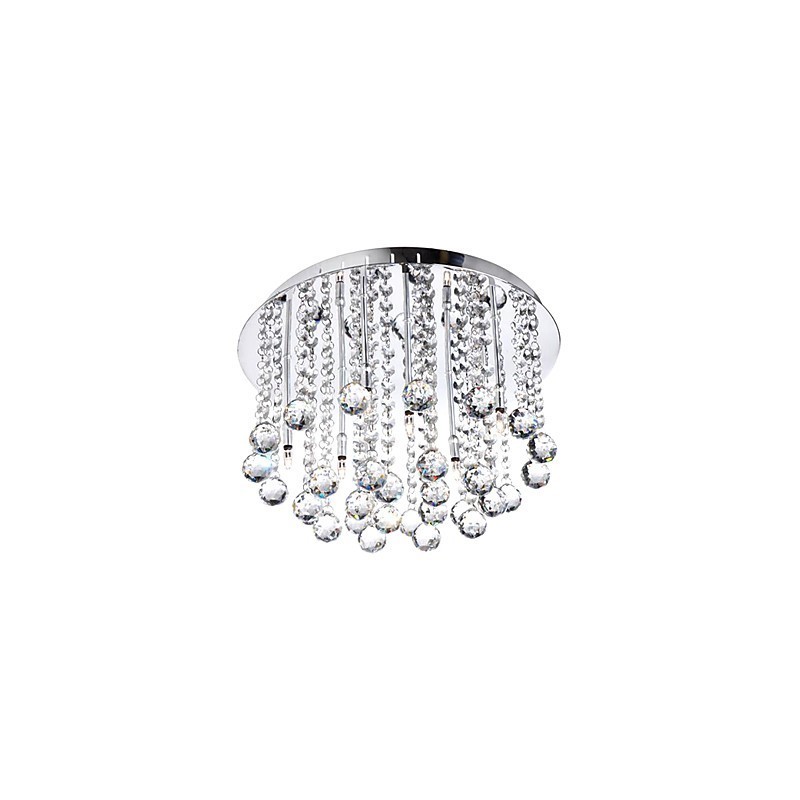 Lampadario semi-incasso in cristallo moderno 8 luci G4