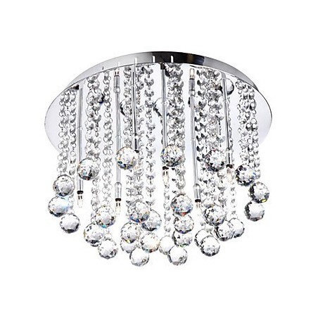 Lampadario semi-incasso in cristallo moderno 8 luci G4
