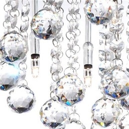 Lampadario semi-incasso in cristallo moderno 8 luci G4