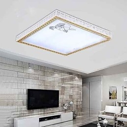 Plafoniera a filo LED moderna contemporanea in metallo bianco 40 cm
