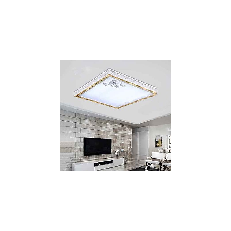 Plafoniera a filo LED moderna contemporanea in metallo bianco 40 cm