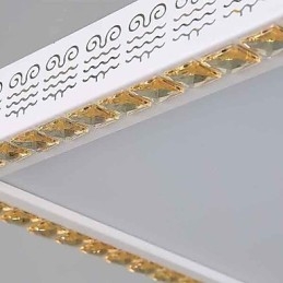 Plafoniera a filo LED moderna contemporanea in metallo bianco 40 cm
