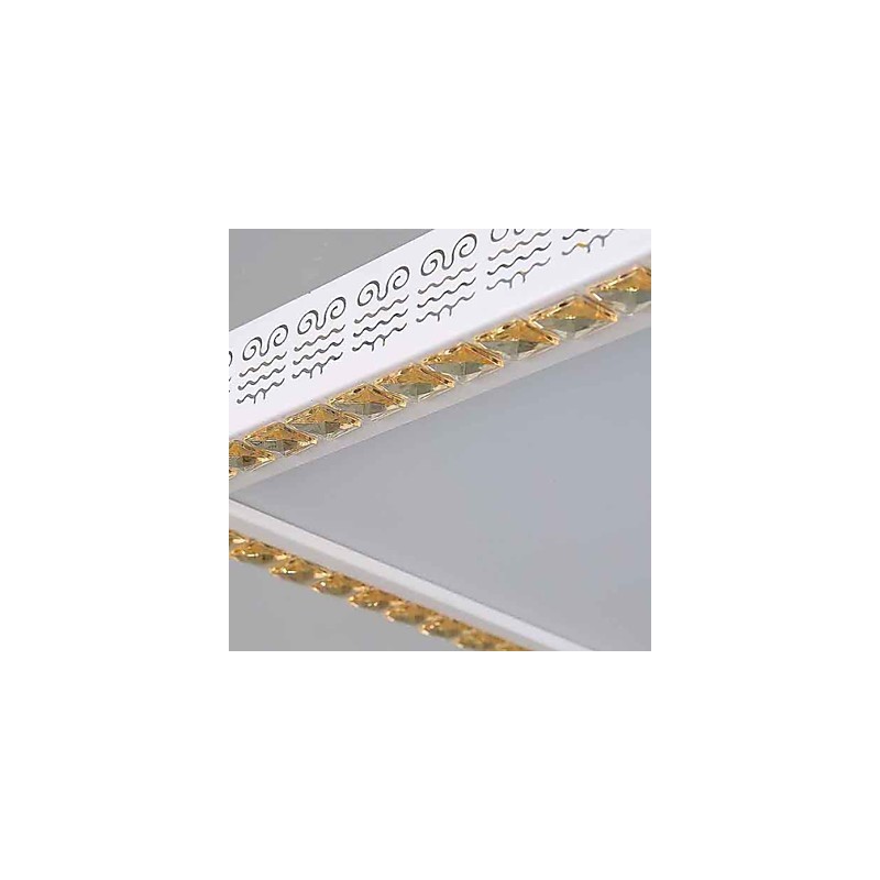Plafoniera a filo LED moderna contemporanea in metallo bianco 40 cm