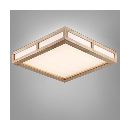 Plafoniera a filo mini moderna contemporanea in legno e bambù 2 LED 40 cm