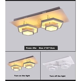 Lampada a sospensione lineare moderna in acrilico 40 W 3 lampadine